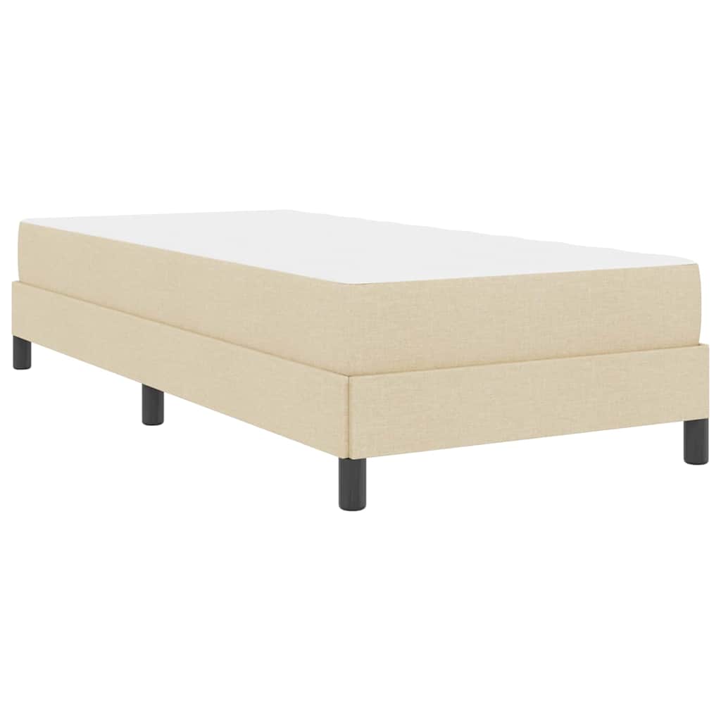Letto a molle con materasso Crema 90 x 190 cm Tessuto - homemem39