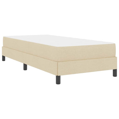 Letto a molle con materasso Crema 90 x 190 cm Tessuto - homemem39