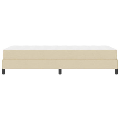 Letto a molle con materasso Crema 90 x 190 cm Tessuto