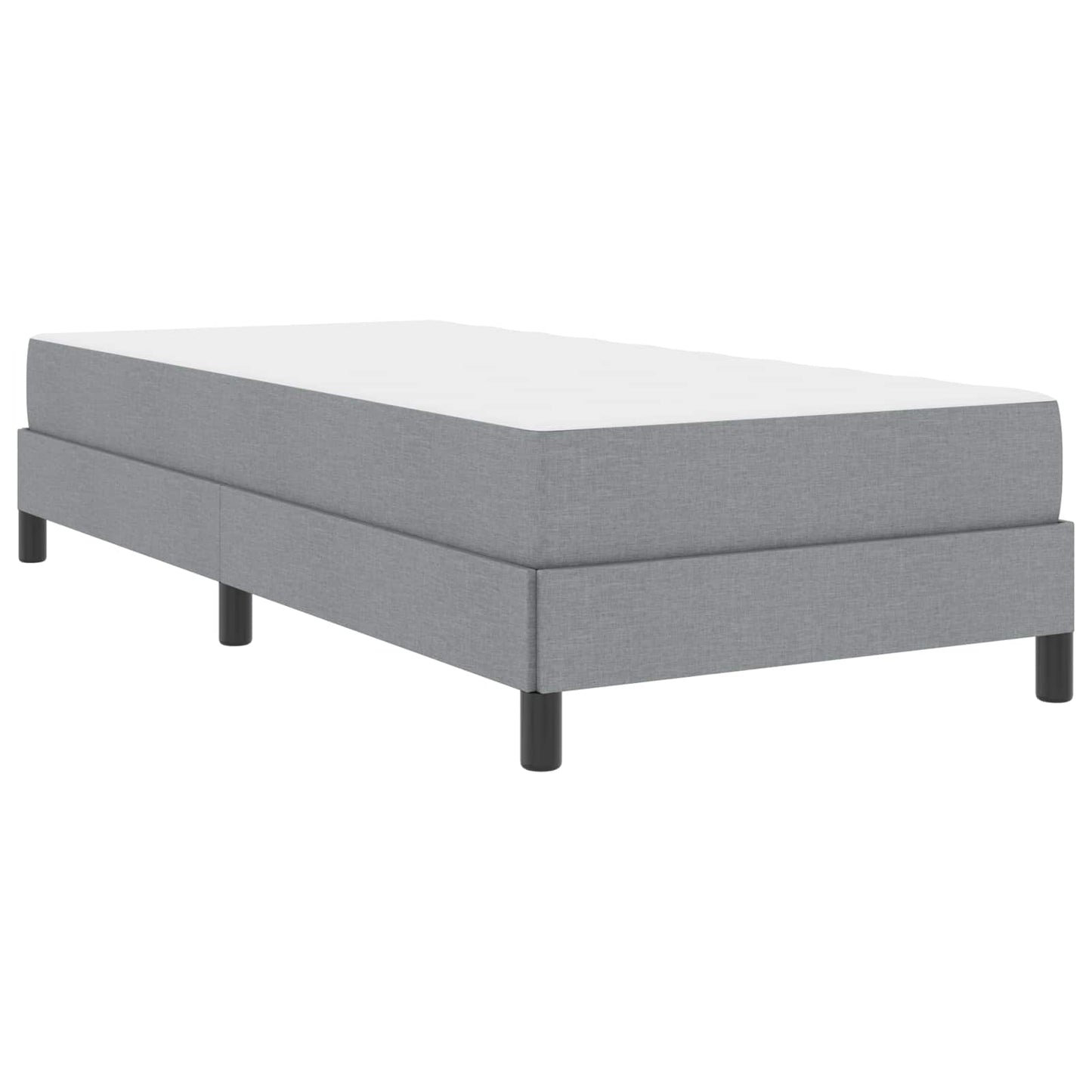 Letto a molle con materasso Grigio chiaro 90 x 200 cm Tessuto | homemem39
