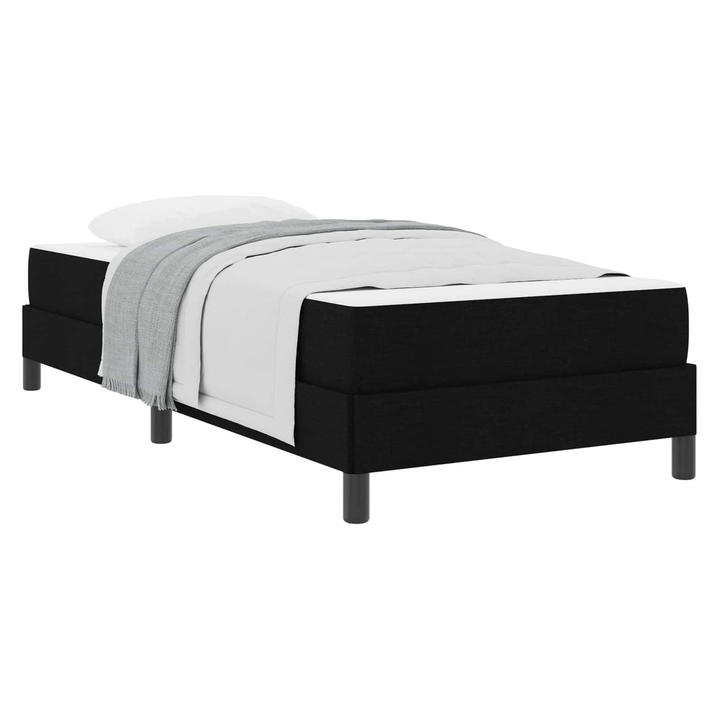Letto a molle con materasso Nero 90 x 200 cm Tessuto | homemem39