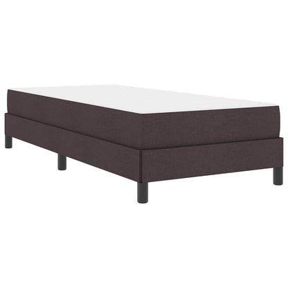 Letto a molle con materasso Marrone scuro 90 x 200 cm Tessuto