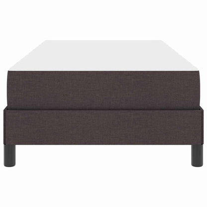 Letto a molle con materasso Marrone scuro 90 x 200 cm Tessuto