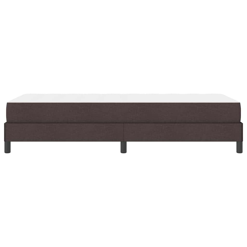 Letto a molle con materasso Marrone scuro 90 x 200 cm Tessuto