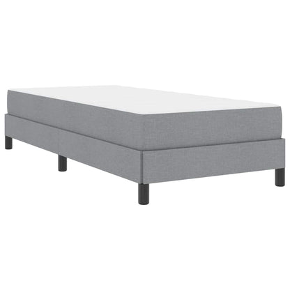 Letto a molle con materasso Grigio chiaro 100 x 200 cm Tessuto