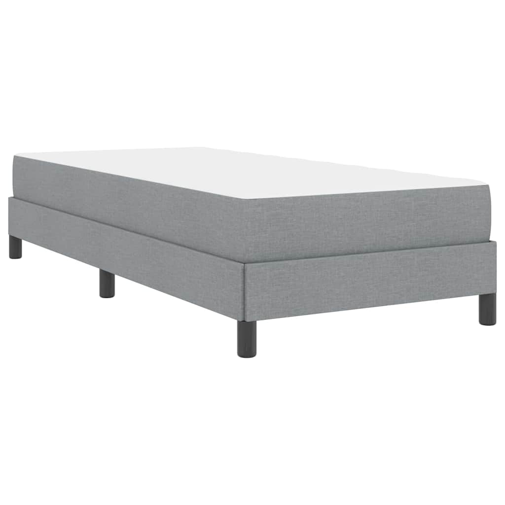 Letto a molle con materasso Grigio chiaro 100 x 200 cm Tessuto
