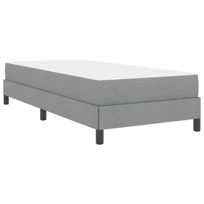 Letto a molle con materasso Grigio chiaro 100 x 200 cm Tessuto