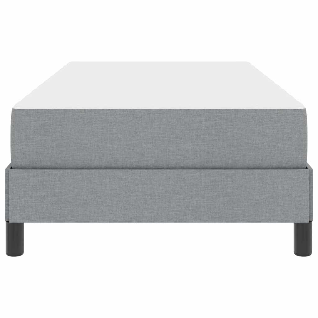 Letto a molle con materasso Grigio chiaro 100 x 200 cm Tessuto