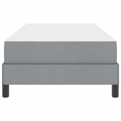 Letto a molle con materasso Grigio chiaro 100 x 200 cm Tessuto