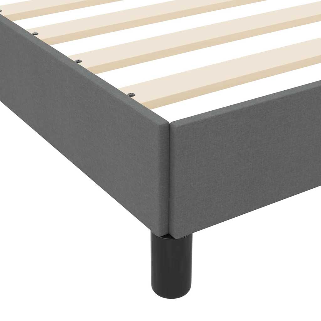 Letto a molle con materasso Grigio scuro 100 x 200 cm Tessuto | homemem39