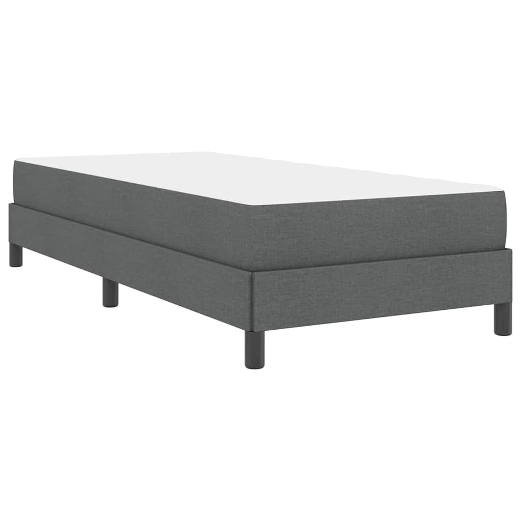 Letto a molle con materasso Grigio scuro 100 x 200 cm Tessuto