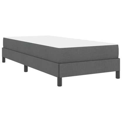 Letto a molle con materasso Grigio scuro 100 x 200 cm Tessuto