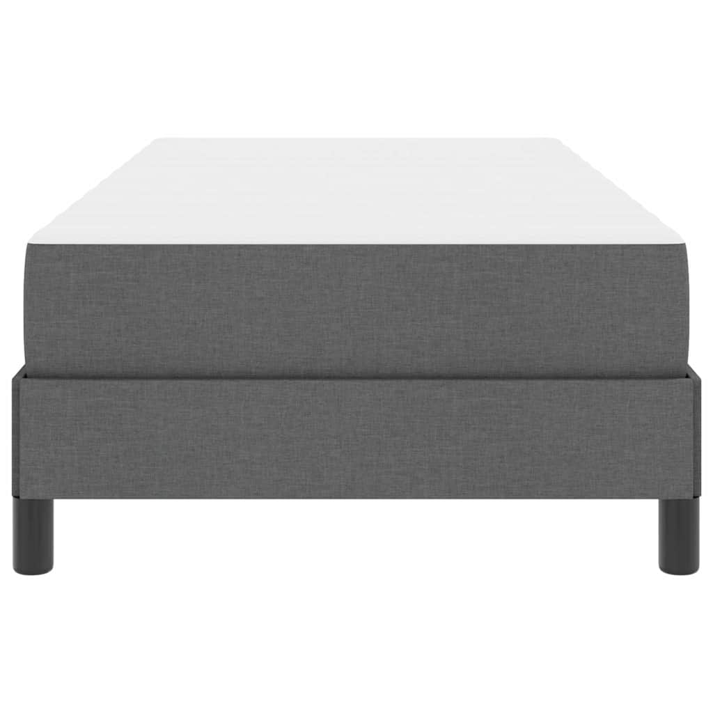 Letto a molle con materasso Grigio scuro 100 x 200 cm Tessuto