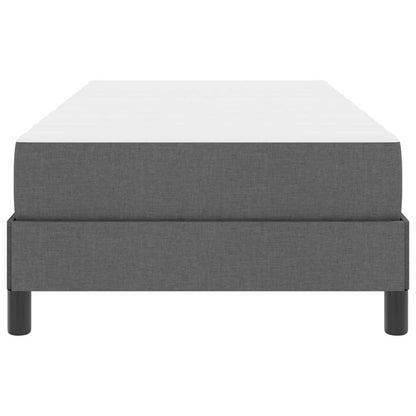Letto a molle con materasso Grigio scuro 100 x 200 cm Tessuto