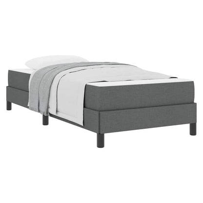 Letto a molle con materasso Grigio scuro 100 x 200 cm Tessuto