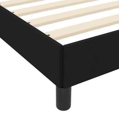 Letto a molle con materasso Nero 100 x 200 cm Tessuto
