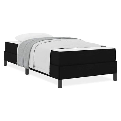 Letto a molle con materasso Nero 100 x 200 cm Tessuto