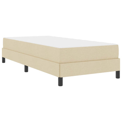 Letto a molle con materasso Crema 100 x 200 cm Tessuto | homemem39