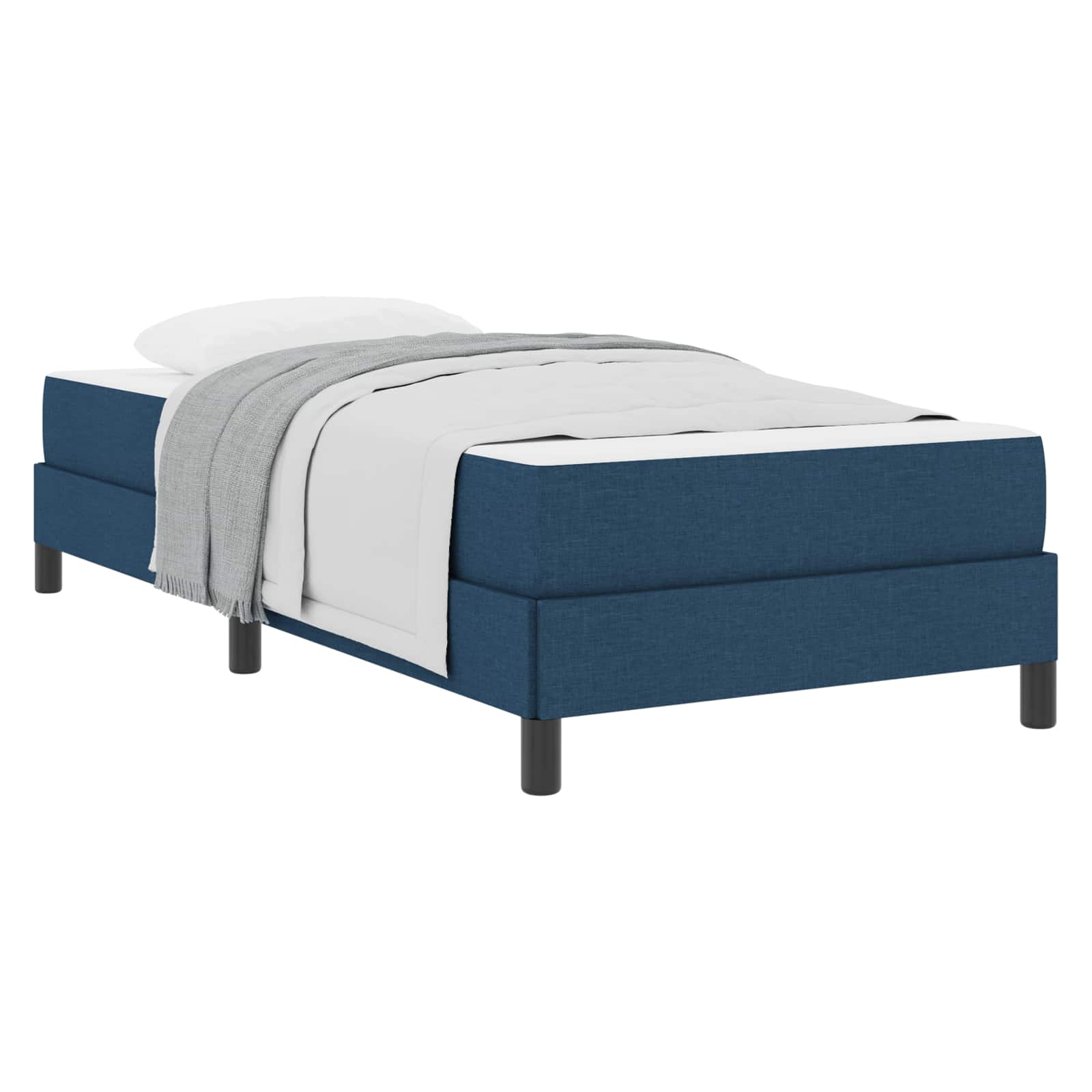 Letto a molle con materasso Blu 100 x 200 cm Tessuto | homemem39
