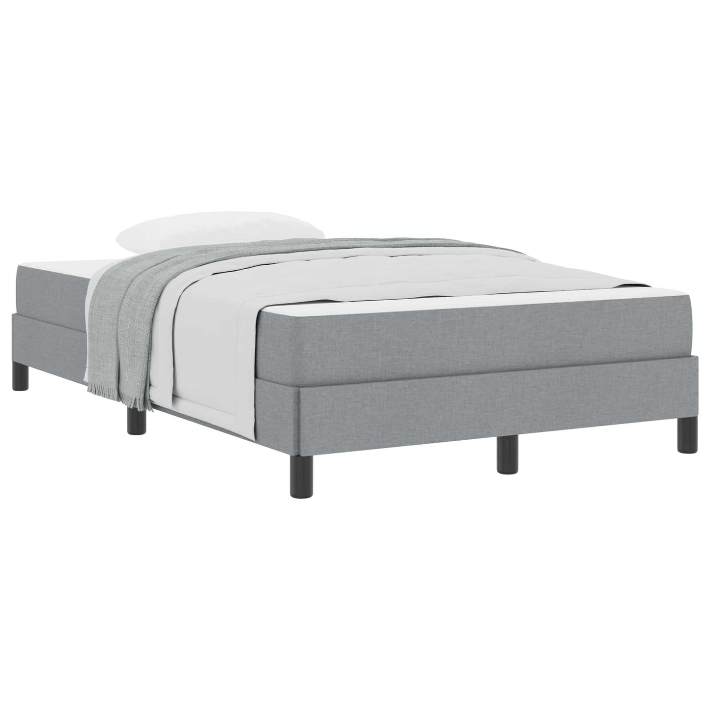 Letto a molle con materasso Grigio chiaro 120 x 190 cm Tessuto | homemem39