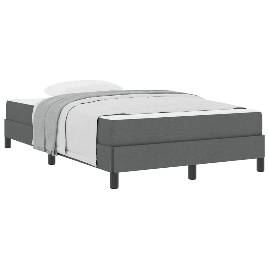 Letto a molle con materasso Grigio scuro 120 x 190 cm Tessuto