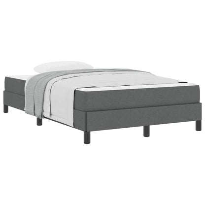 Letto a molle con materasso Grigio scuro 120 x 190 cm Tessuto