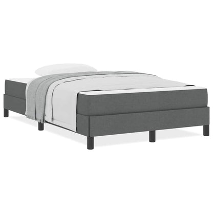 Letto a molle con materasso Grigio scuro 120 x 190 cm Tessuto