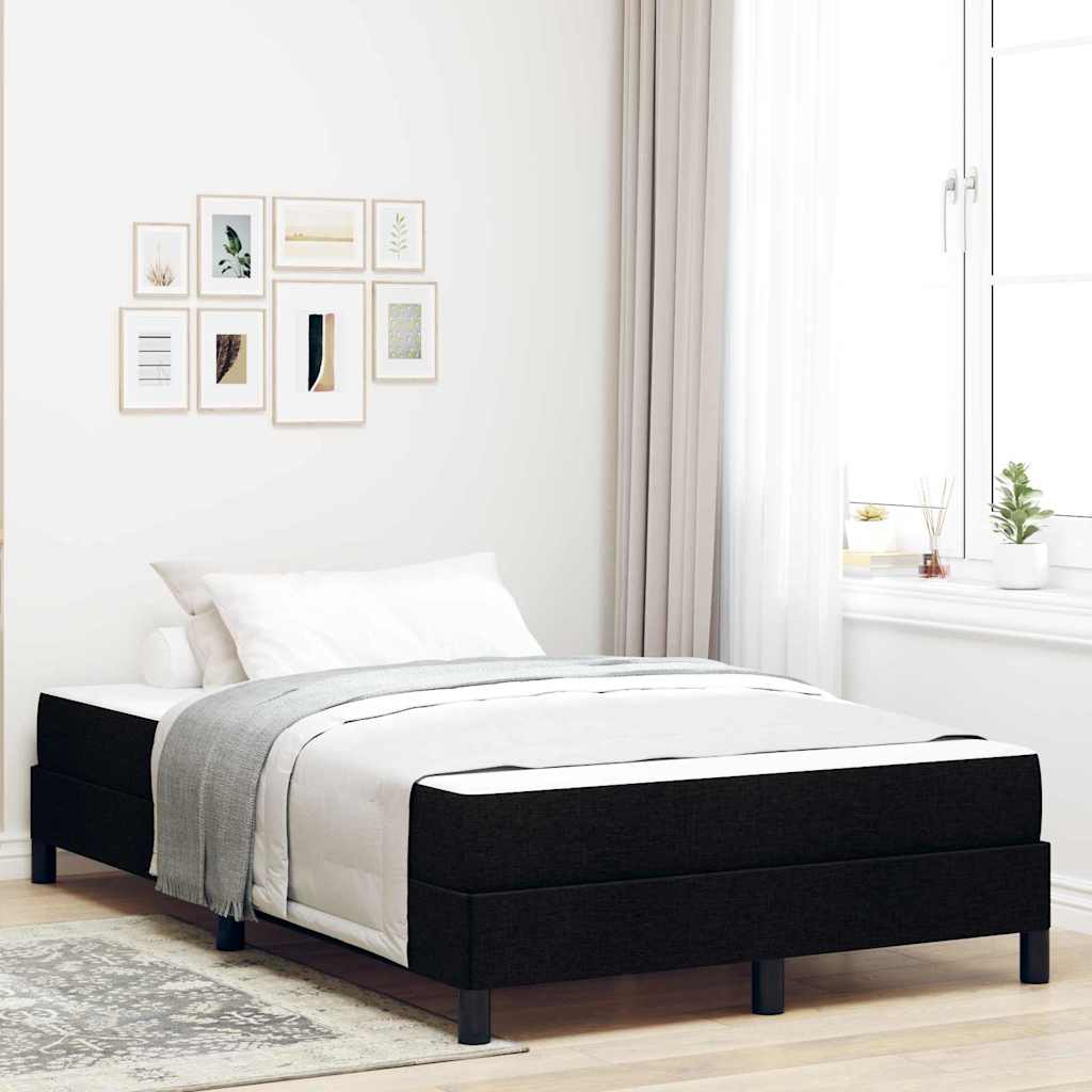 Letto a molle con materasso Nero 120 x 190 cm Tessuto | homemem39