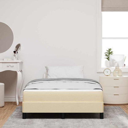Letto a molle con materasso Crema 120 x 190 cm Tessuto | homemem39