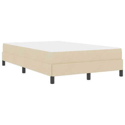 Letto a molle con materasso Crema 120 x 190 cm Tessuto | homemem39