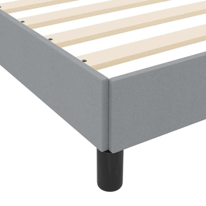 Letto a molle con materasso Grigio chiaro 120 x 200 cm Tessuto