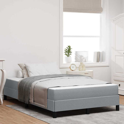 Letto a molle con materasso Grigio chiaro 120 x 200 cm Tessuto