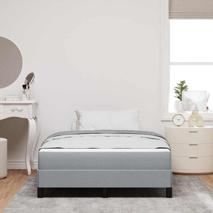 Letto a molle con materasso Grigio chiaro 120 x 200 cm Tessuto