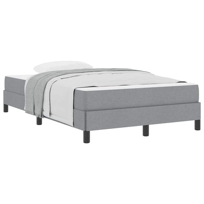 Letto a molle con materasso Grigio chiaro 120 x 200 cm Tessuto