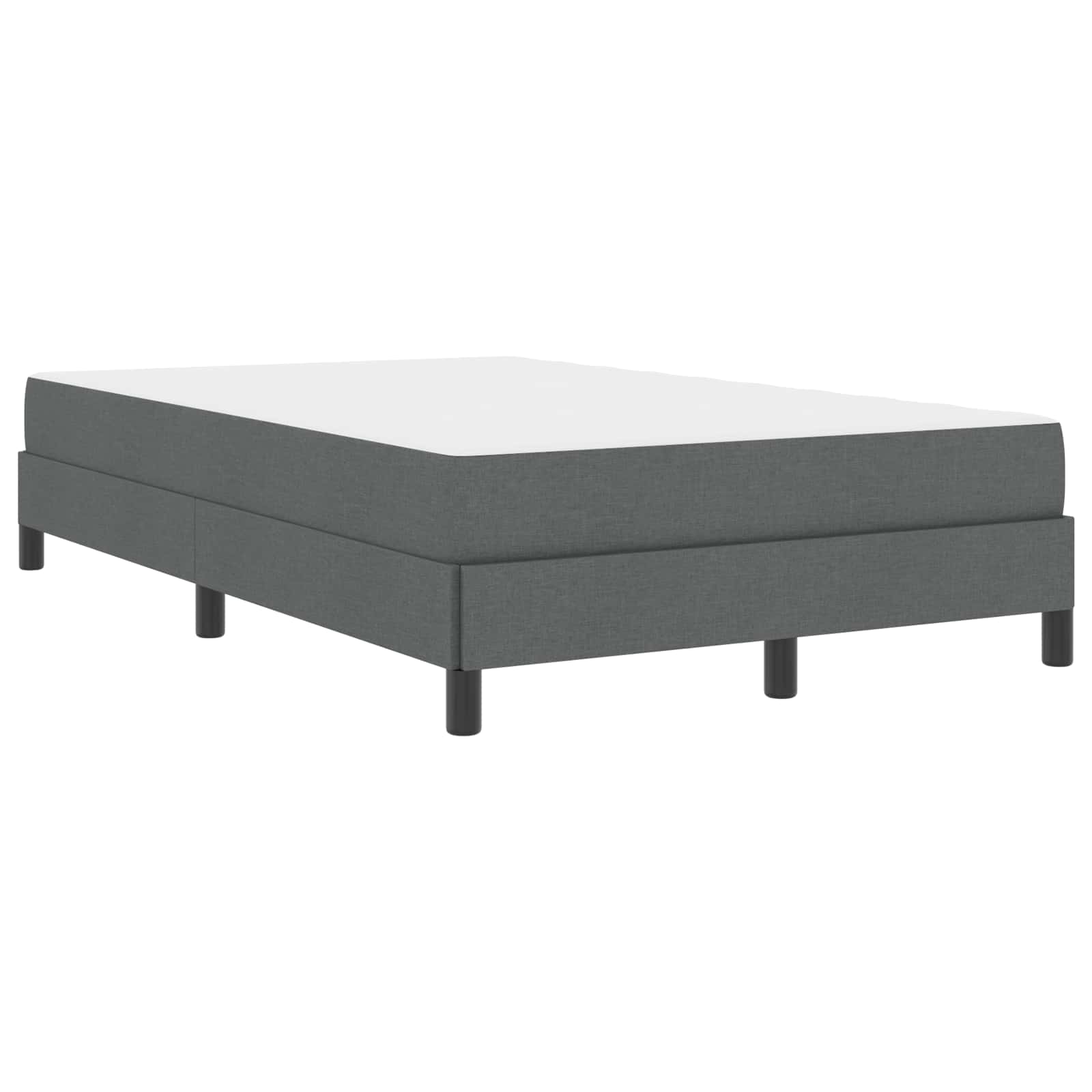 Letto a molle con materasso Grigio scuro 120 x 200 cm Tessuto | homemem39