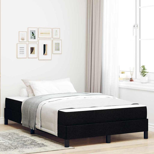 Letto a molle con materasso Nero 120 x 200 cm Tessuto | homemem39