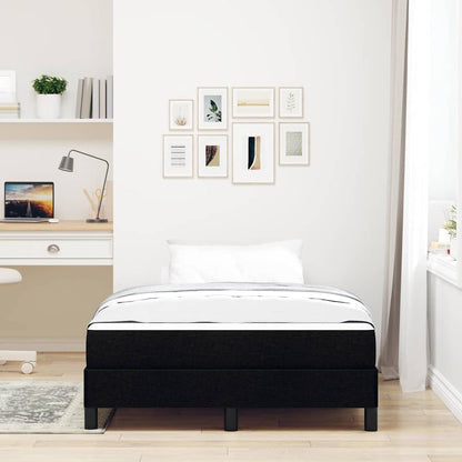 Letto a molle con materasso Nero 120 x 200 cm Tessuto | homemem39