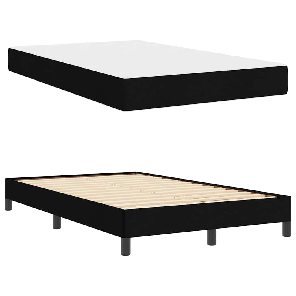 Letto a molle con materasso Nero 120 x 200 cm Tessuto | homemem39