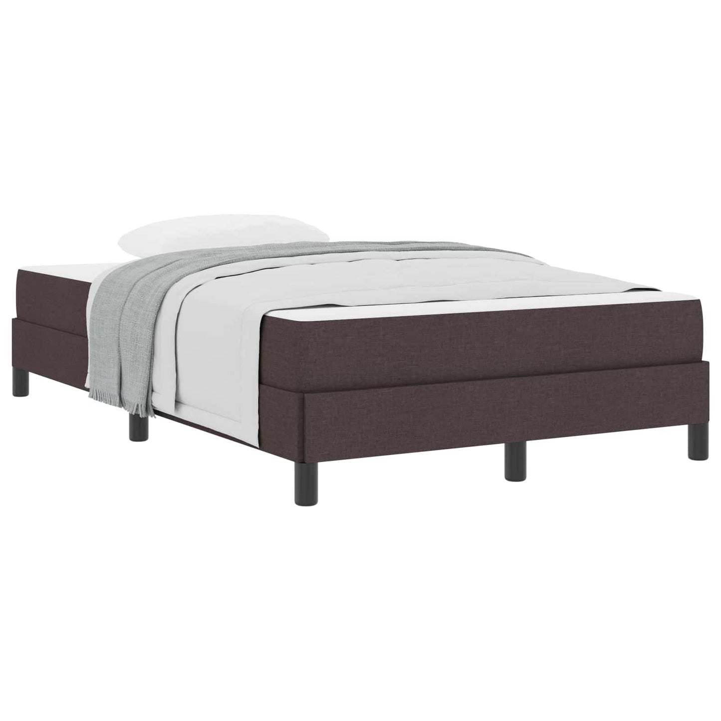 Letto a molle con materasso Marrone Scuro 120 x 200 cm Tessuto | homemem39