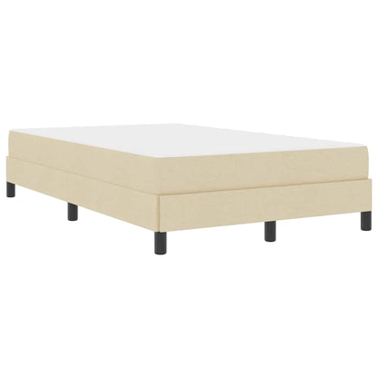 Letto a molle con materasso Crema 120 x 200 cm Tessuto