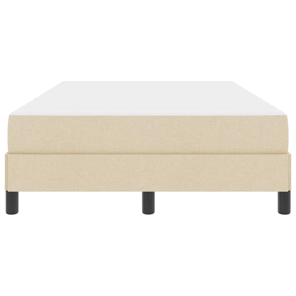 Letto a molle con materasso Crema 120 x 200 cm Tessuto