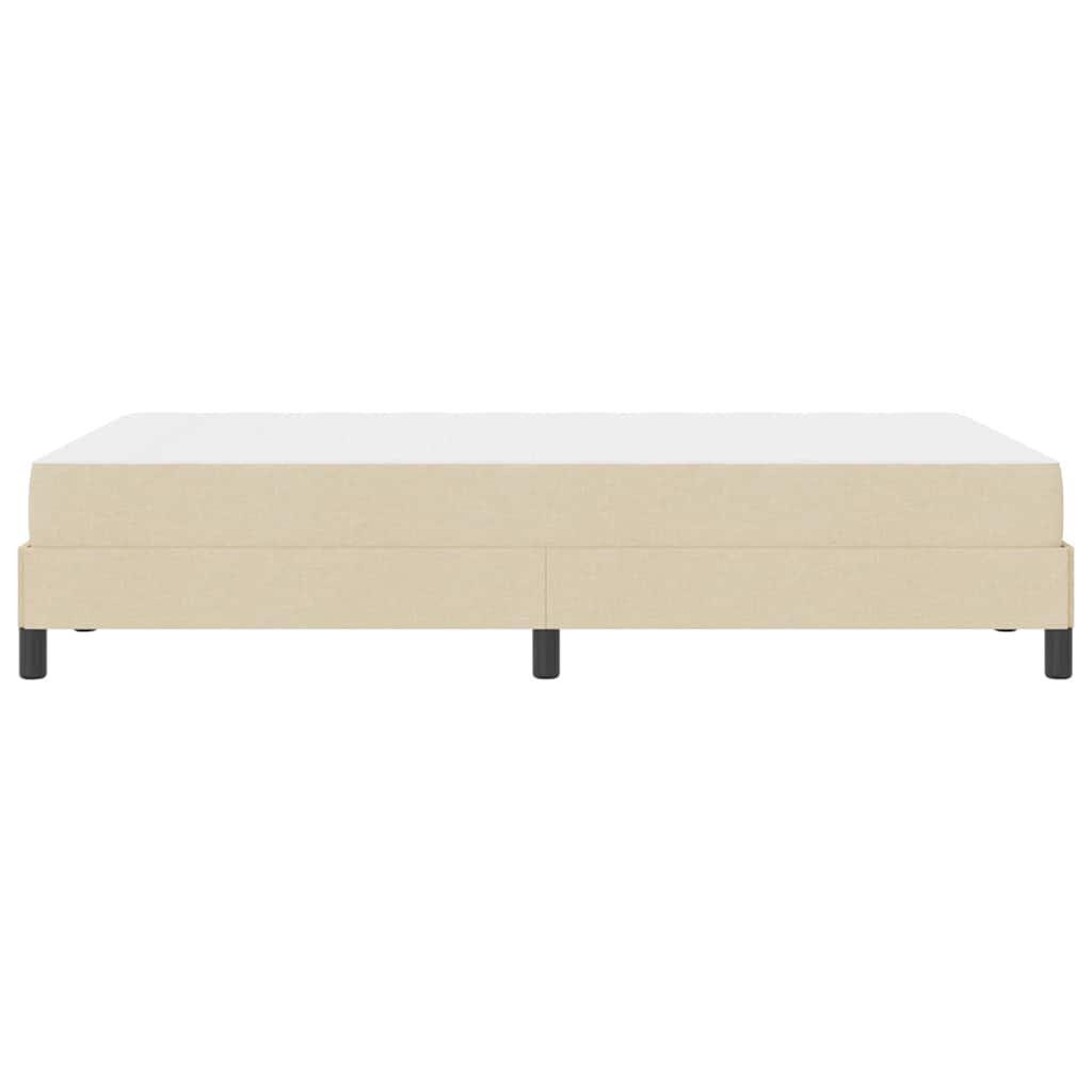 Letto a molle con materasso Crema 120 x 200 cm Tessuto