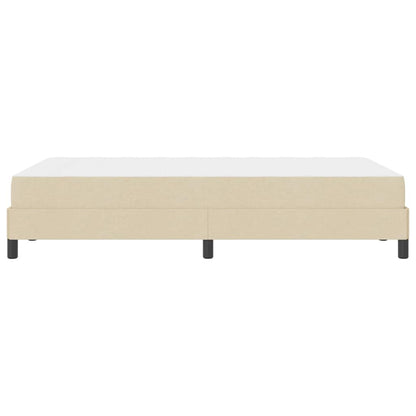 Letto a molle con materasso Crema 120 x 200 cm Tessuto