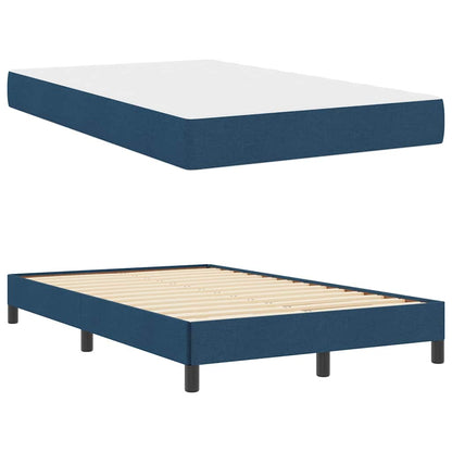 Letto a molle con materasso Blu 120 x 200 cm Tessuto