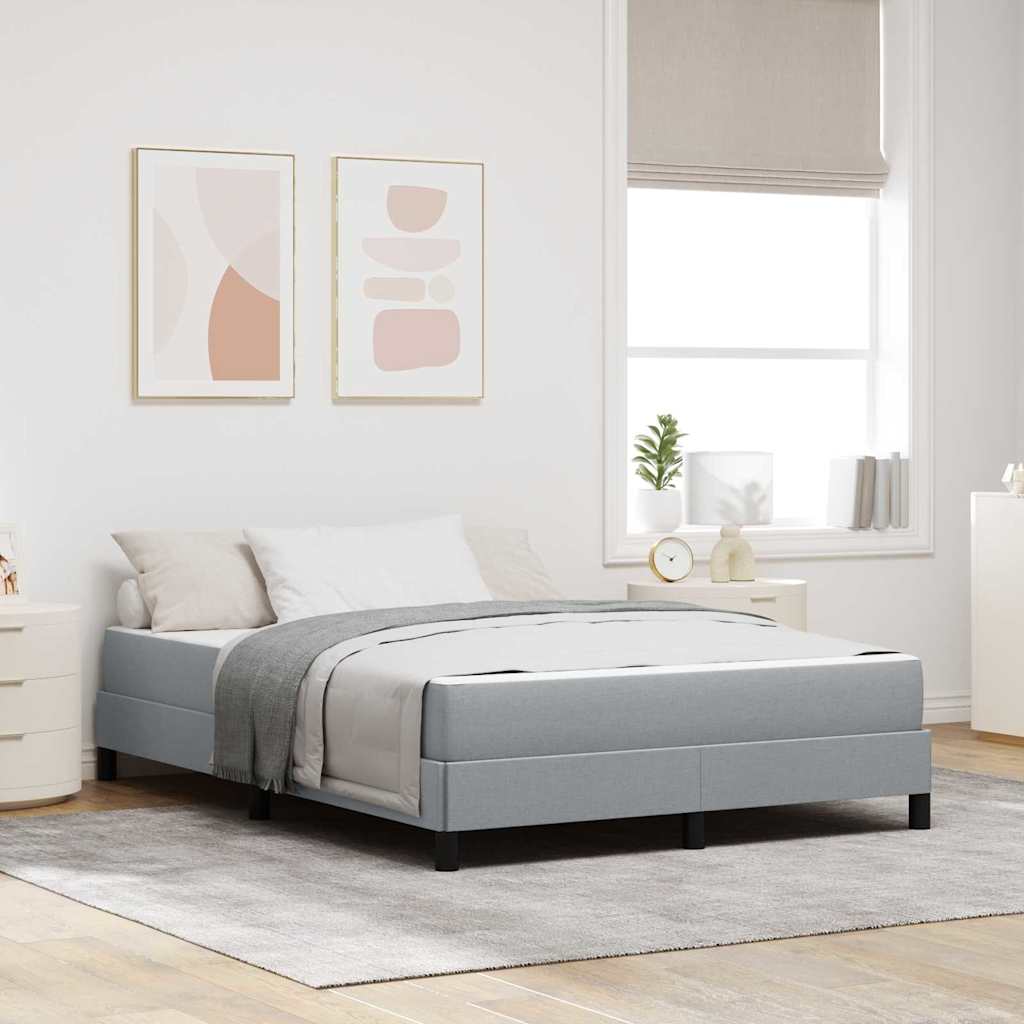 Letto a molle con materasso Grigio chiaro 140 x 190 cm Tessuto | homemem39