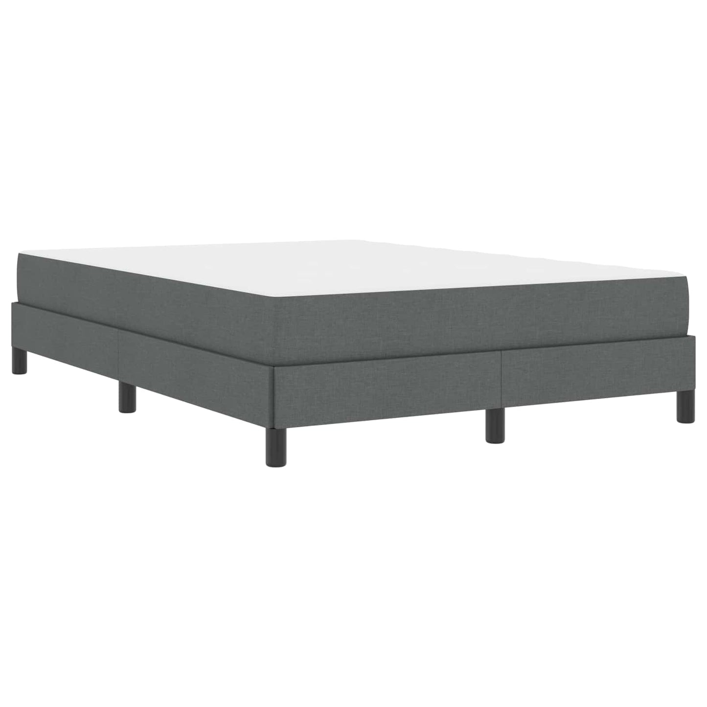 Letto a molle con materasso Grigio scuro 140 x 190 cm Tessuto | homemem39