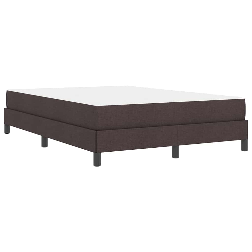 Letto a molle con materasso Marrone Scuro 140 x 190 cm Tessuto | homemem39
