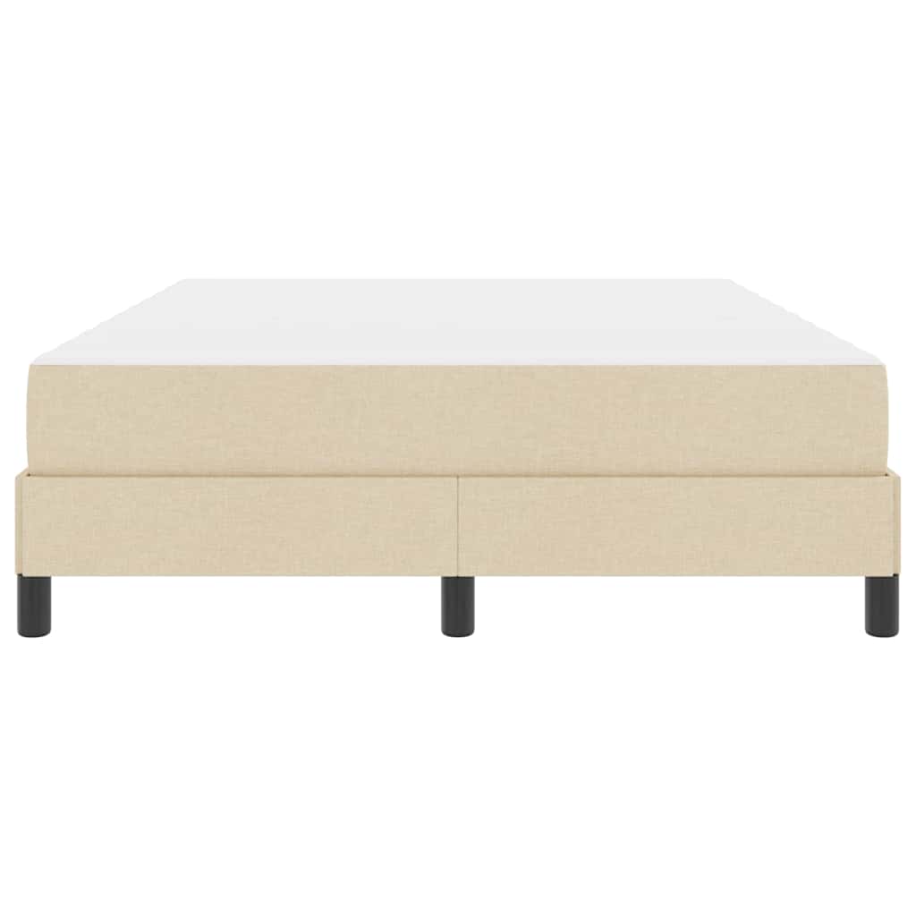 Letto a molle con materasso Crema 140 x 190 cm Tessuto | homemem39