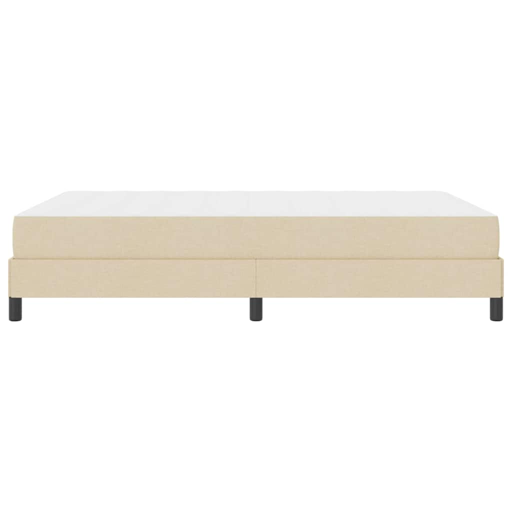 Letto a molle con materasso Crema 140 x 190 cm Tessuto | homemem39