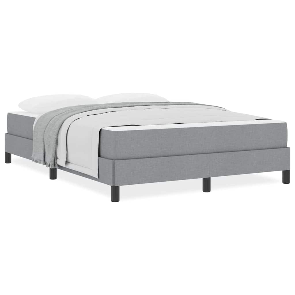 Letto a molle con materasso Grigio chiaro 140 x 200 cm Tessuto